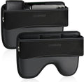 Coverado Universal Car Seat Gap Filler Organizer, Premium Suede Leather Car Seat Side Gap Filler, Seat Gap Storage Box for SUV Truck, Car Interior Accessories, Black-2pc