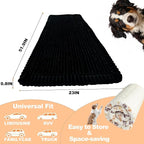 Dog Car Seat Cover for Back Seat, Black Flannel Pet Bed Mat, Non-Slip Waterproof Bottom, Washable Dog Bed & Seat Protector for Cars SUVs Trucks, Fits Backseat Extenders, 59.1 x 23 Inches
