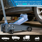 Floor Jack,3 Ton Capacity Fast Lift,Carbon Steel with Wheels car Jack,Heavy Car Floor Jack Max Lift Height 18.15",Providing Stable Support for Various Cars,Blue
