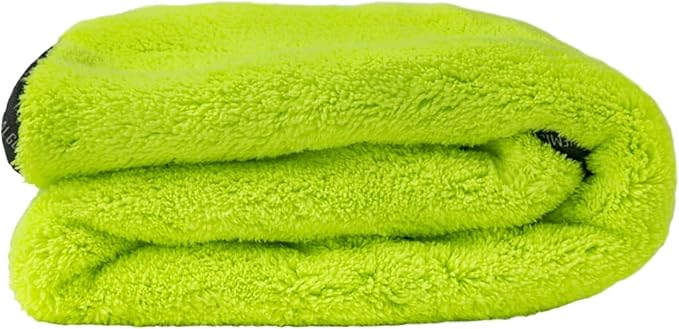 MIC530 Speed Woolly Mammoth Ultimate Super Plush Car Drying Towel, for Cars, Trucks, SUVs, Pets, Messes & More, Neon Green (25" X 30")