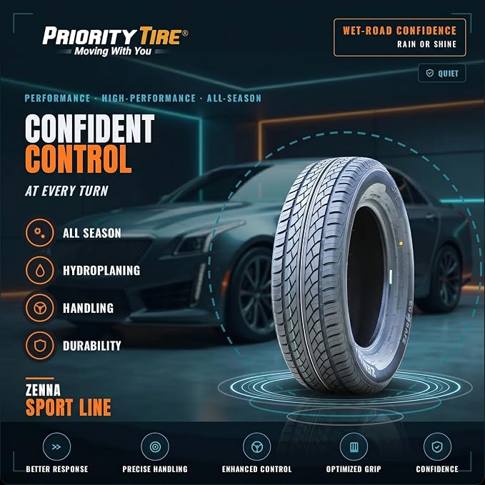 Sport Line All-Season Passenger Car Performance Radial Tire-225/60R17 225/60/17 225/60-17 99H Load Range SL 4-Ply BSW Black Side Wall UTQG 420AA