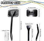 Car Windshield Cleaner Tool, Microfiber Windshield Cleaning Tool with 4 Soft Pads Rotatable Head Cleaning Kit Spray Bottle, Car Accessories Auto Glass Cleaner for Windows