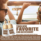 Car Air Freshener Diffuser 2 Pack Hanging Mahogany Teakwood Car Air Freshener for Women 45+ Days Long Lasting Fragrance Made in USA