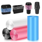 Mini Car Trash Can Bags for Auto Trash Bin, 120 Count Small Garbage Bags Organizer Tear-Resistant, Liner Refills (Vehicle Trash Can is not Included) - 4 Color Black, White, Pink, Blue