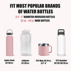 Upgraded Car Cup Holder Expander Adapter with Offset Adjustable Base, Compatible with Yeti 14/24/36/46oz Ramblers, Hydro Flasks 32/40oz, Other Large Bottles Mugs in 3.5"-4.0", Pink 1 Pack