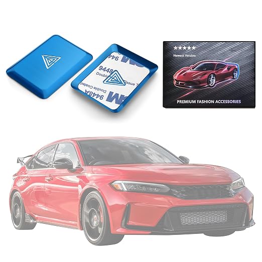 Polodunn for Honda Civic 2022-2025, for Accord/HRV/CRV 2023-2025, for Acura Integra 2023 2024 - Hazard Warning Light Push Button Cover, Emergency Flashers Trim Accessories (Blue)
