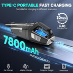 Handheld Vacuum Cordless, 15000PA Strong Suction Hand Held Car Vacuum Cleaner Portable with Multi-Nozzles & Washable Filter, Lightweight Rechargeable Vacuum Cleaner for Home, Car, Office, Pets