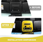 for Bronco Front Reading Light Panel Trim Cover Compatible with 2021-2025 Ford Bronco Interior Accessories 2-Door 4-Door, Yellow (with AUX Switches)