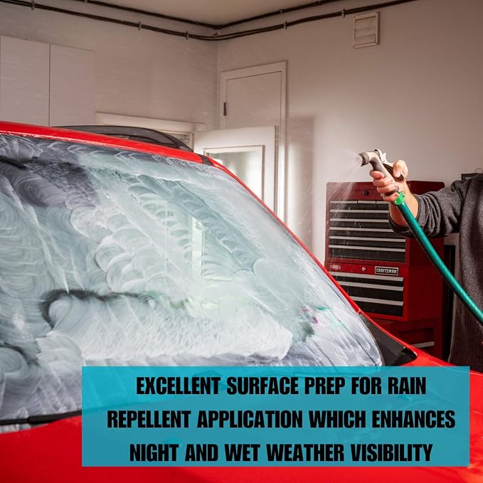 91411 Glass Stripper – Hard Water Spot Remover – Strips Coatings, Waxes, Oils & Road Film – Preps Windshields for Rain Repellent & Ceramic Coating, 4 Fl Oz (Pack of 2)