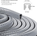 Car Door Edge Guards Gray, 32.85Ft(10M) Car Door Edge Protector Rubber U Shape Edge Trim Universal Fit for Jeep Trucks Offroad SUV All Vehicles with Rubber Mallet(Gray 32.8FT)