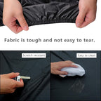 5-Layer Heavy Duty Car Cover for Sedans (185"L x 74"W x 60"H) | Waterproof Vinyl Outer,All-Weather Outdoor Indoor | Windproof Straps, Mirror Pockets, Door Zipper | UV Snow Rain Dust Protection
