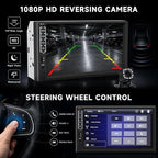 7" Car Stereo Double Din Touch Screen Car Radio Audio Receiver FM Radio Bluetooth Video Remote Control MP5/4/3 Player Android Phone Mirror Link USB/SD/AUX Hands Free Calling with Camera