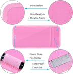 Handicap Placard Holder for Auto, Disabled Parking Permit Sign Protector for Car Sun Visor with Note Paper Slot, Pen Holder and Elastic Strap - Pink