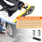 Heavy Duty Scissor Jacks for Car Set,Portable Car Jack Kit Lifts Heights of 3.93 to 15.35 Inch,2 Ton 4409 lbs Tire Jack Kit for Cars with Tire Wrench & Ratchet Wrench