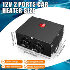 500w Car Heater 12 Volt Camping Heaters Kit Car Camping Windshield Window Defogger Defroster for Winter Automobile Windscreen Camper(12v)