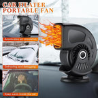 3 Pcs Car Heater & Defogger 12v 150w Rapid Windshield Defroster Portable Auto Fan Heater Plug in Cigarette Lighter 2 in 1 Fast Heating or Cooling with 360 Degree Suction(Black)
