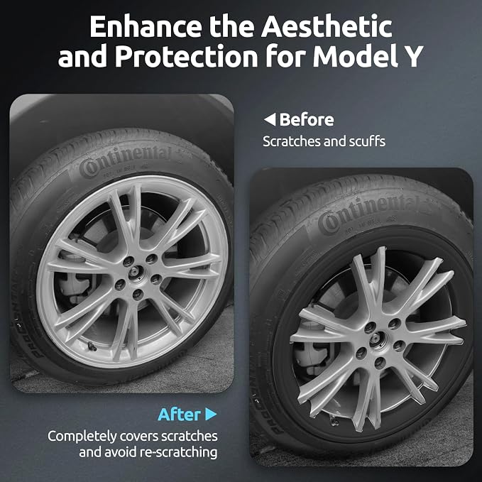 Wheel Rim Protector for Tesla Model Y Gemini 19 inch Apollo Wheels 2020-2024 Model Y Accessories All-in-one Car Tire Trim Rings Rim Case Hubcaps Wheel Cover