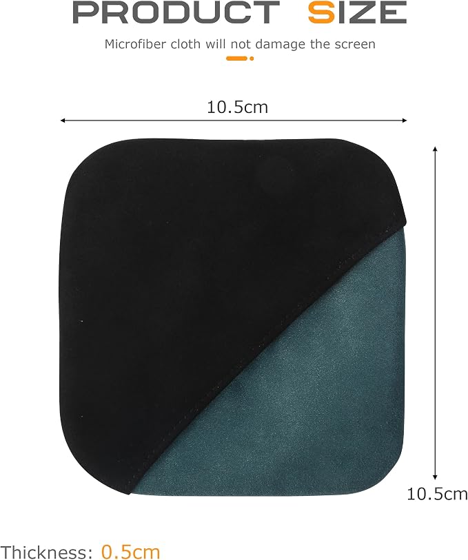 SCUARI Car Screen Cleaner,Touch Screen Cleaner for Car,Car Accessories Car Screen Wipes,Foldable Car Screen Cleaner Cloth,Square Microfiber Screen Cleaning Pad,Fits Car Dashboard LCD Display (Green)