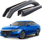 Goodyear Shatterproof in-Channel Window Deflectors for Honda Accord 2018-2022, Rain Guards, Window Visors for Cars, Vent Deflector, Car Accessories, 4 pcs - GY008183