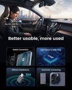 Wireless Carplay Adapter for iPhone - Plug & Play Convert Wired to Wireless CarPlay for Cars from 2016 and iOS 10+, Auto Reconnect Mini USB Type A Black