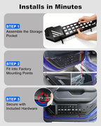 Metal Front Door Pocket Storage Compatible with Jeep Wrangler JL JLU 4XE 2018-2026 Gladiator JT 2020-2026, Side Doors Insert Panels Replaced Pockets Organizer Accessories - 2PCS