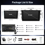 Linux Car Stereo for Toyota Corolla 2008-2012, 9Inch IPS Touchscreen for Corolla Car Radio with Carplay Android Auto Mirror Link FM EQ Backup Camera SWC (for Toyota Corolla 2008-2012)