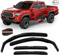 4PCS in Channel Rain Guards for Tacoma 2005-2015 Double Cab, Durable Side Wind Deflectors, Vent Window Visors Shades Shield, 2006 2007 2008 2009 2010 2011 2012 2013 2014