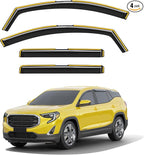 in-Channel Window Rain Guards Fit for GMC Terrain 2018-2024 Extra Durable Rain Guards Window Deflectors Visors Vent Visors Vent Shades Car Accessories - 4 pcs