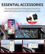 Car Phone Holder for Toyota Camry 2025-2026 Accessories, 12.3-inch Screen | Magsafe Magnetic Cell Phone Mount Clip Compatible with iPhone, 3D fit Stable Dashboard GPS Navigation Bracket Cradle Stand