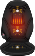 Vibration Back Massager with Heat, Heated Massage Chair Pad, Massage Seat Cushion, Chair Massager pad, seat Warmer 5 Vibrating Modes & 2 Heat Levels, Ideal Gifts for Men Women