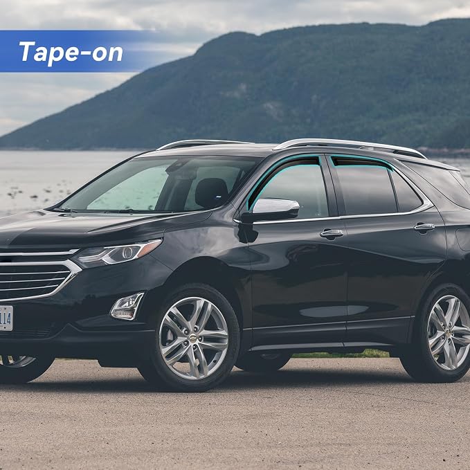 Window Visors Rain Guards for 2010 2011 2012 2013 2014 2015 2016 2017 Chevy Equinox, Out-Channel Window Vent Wind Deflectors Visors Shades for 10-17 Equinox