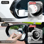 Blind Spot Car Mirror, Rectangular HD Glass Frameless Convex Side Mirror Blindspot, Reusable 360° Wide Angle Rear View Car Mirrors with Powerful Adjustable Suction Cup - Exterior Mirrors