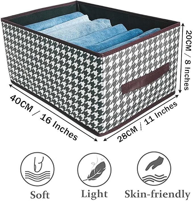 Collapsible Car Trunk Organizer,Wardrobe Clothes Organizer,Portable Space Saving Multipurpose Storage Basket with Handles