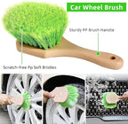 62" Car Wash Brush with Long Handle Chenille Microfiber Car Wash Mop Mitt, Wheel Brush, Windshield Window Squeegee, Car Duster Microfiber Towel, Gloves, Drill Brush, for Cleaning Cars RV Truck Boat