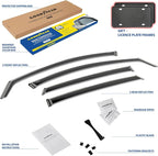 Goodyear Shatterproof in-Channel Window Deflectors for Volkswagen (VW) Atlas 2018-2026, Rain Guards, Window Visors for Cars, Vent Deflector, Car Accessories, 4 pcs - GY007701