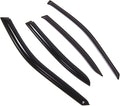 WD2-617 Dark Smoke 4 Pcs Set Window Visor (Outside Mount) Deflector Rain Guard Compatible with 2005-2010 Kia Optima