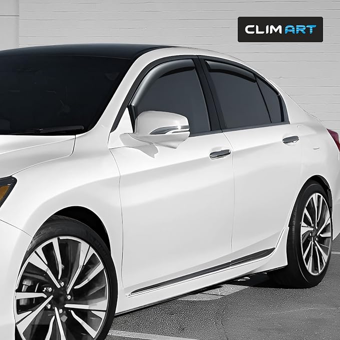 in-Channel Incredibly Durable Rain Guards for Honda Accord 2013-2017 Sedan, Original Window Deflectors, Vent Window Visors, Vent Deflector, 4 pcs. - 613274