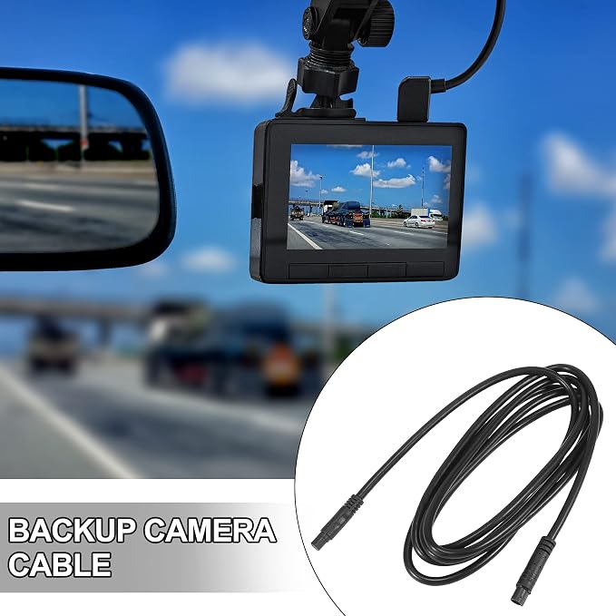 8 Pin 6.5ft 2m Backup Camera Extension Cable Dash Camera Cord Wires Car Rear View