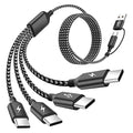 USB C Splitter Multi Charging Cable 1 Pack,USB A/C to USB C Charging Cord,Dual Type C Charger Cord,4 in 2 Multi Charger Cord with 4 Type-C Connectors Compatible with iPhone16/15/Cell Phones Tablets.
