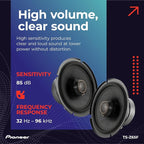Z-Series TS-Z65F 6.5” 2-Way Speakers (Pair) – 330W Max, Balanced Sound + Smooth Treble, Audiophile Upgrade, add an Amplifier for Optimal Performance