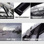 Side Window Visor Wind Vent Deflector fit for 2016-2021 Honda Civic Sedan,4pcs Outside Mount Style Dark Smoke Shade Sun Rain Guards Set 94682