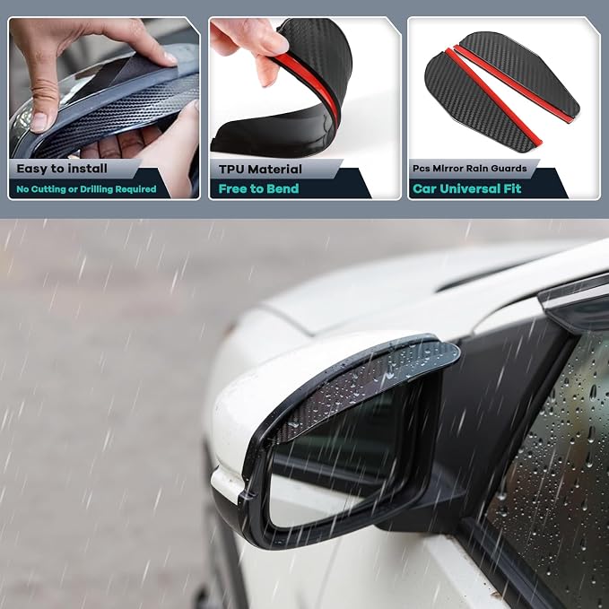 4PCS in Channel Rain Guards Fit for 2022 2023 2024 2025 2026 Toyota Tundra Crew Max, Durable Side Wind Deflectors, Vent Window Visors Shades Shield