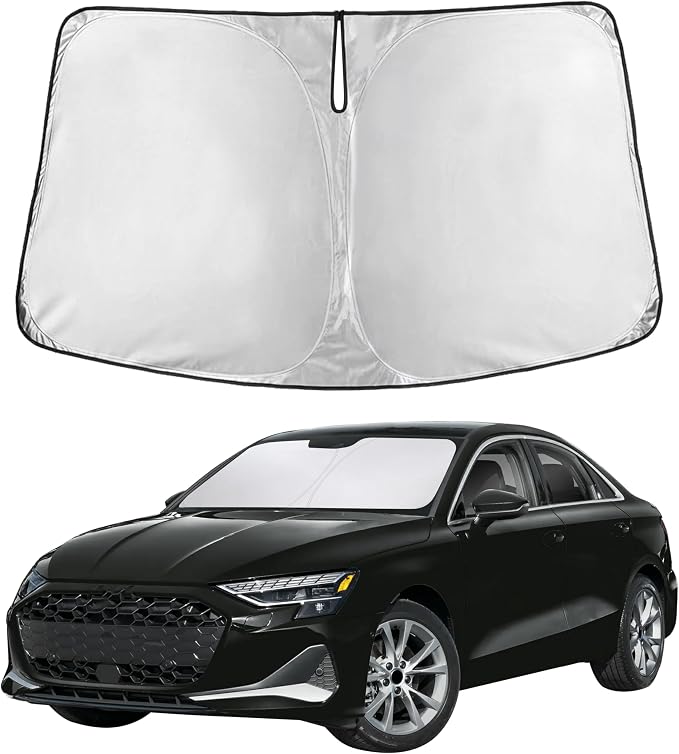 Windshield Sunshade Compatible for Audi A3 2022-2023 2024 2025, Sun Visor for Front Windshield & Window Sun Shade Cover, UV Heat Blocker & Protector, Car Accessories