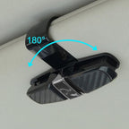 2 Pack Glasses Holders for Car Sun Visor, Sunglasses Eyeglasses Mount with Ticket Card Clip - Black