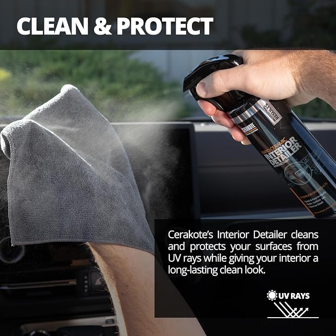 Rapid Ceramic Interior Detailer and Protectant (32 fl oz.) – Quick and Easy – Multi-Surface Safe – Interior Car Cleaner Spray – Dry to the Touch – Clean and Protect Your Car, Truck, or SUV