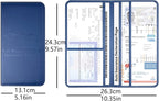 Red Car Registration and Insurance Holder with Magnetic Closure for Glove Box Organizers Car Document Holder Car Document Organizer Car Glove Box Organizer