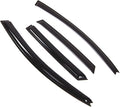 WD2-303 Dark Smoke 4 Pcs Set Window Visor (Outside Mount) Deflector Rain Guard Compatible with 2004-2009 Mazda Mazda3 Hatchback
