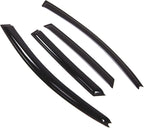 WD2-303 Dark Smoke 4 Pcs Set Window Visor (Outside Mount) Deflector Rain Guard Compatible with 2004-2009 Mazda Mazda3 Hatchback