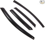 Outside Mount Window Vent Visors Rain Guards Compatible with Mazda Mazda3 Hatchback 2004-2009 | Side Window Wind Deflectors Rain Shields | Smoke Tinted, 4 Pcs Set, DGWV-303