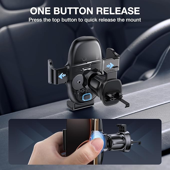 Upgraded-2nd Generation Universal Phone Holders for Your Car, Hands Free Air Vent Car Phone Holder Mount Compatible with iPhone 16/15/14/13/12/11 Series and All Phones